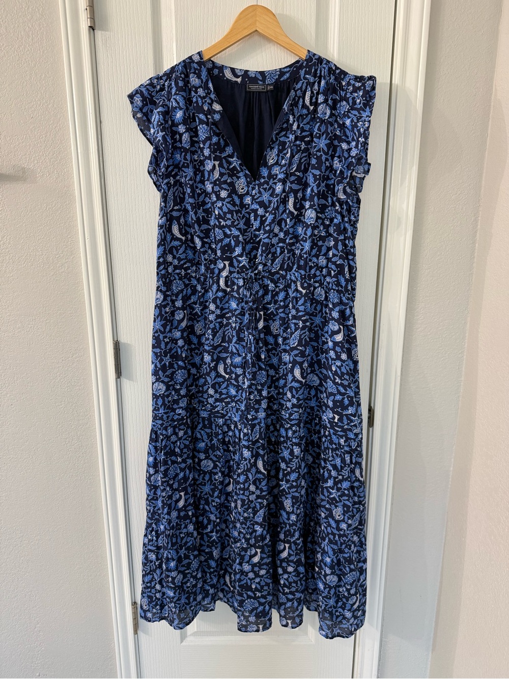 Vineyard Vines Navy Blue Floral Maxi Dress